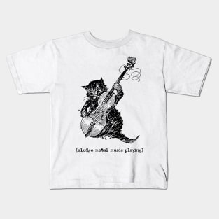 Sludge Metal Music Playing Kids T-Shirt